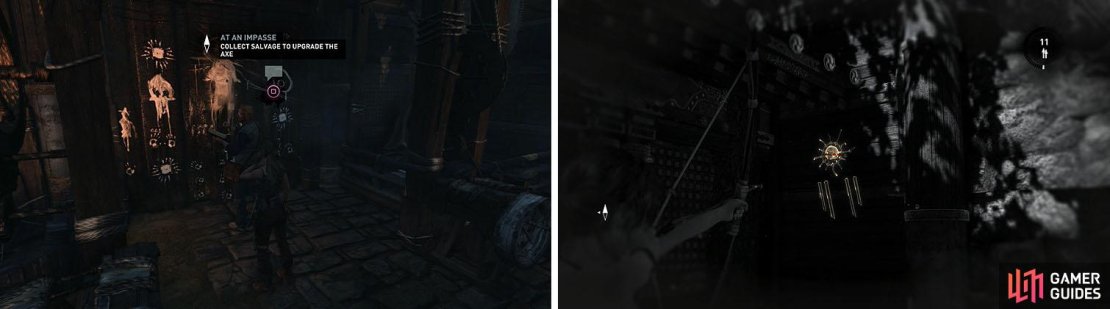 Speak with Whitman if you want to get a trophy/achievement later (left) and then complete the Ghost Hunter challenge (right).