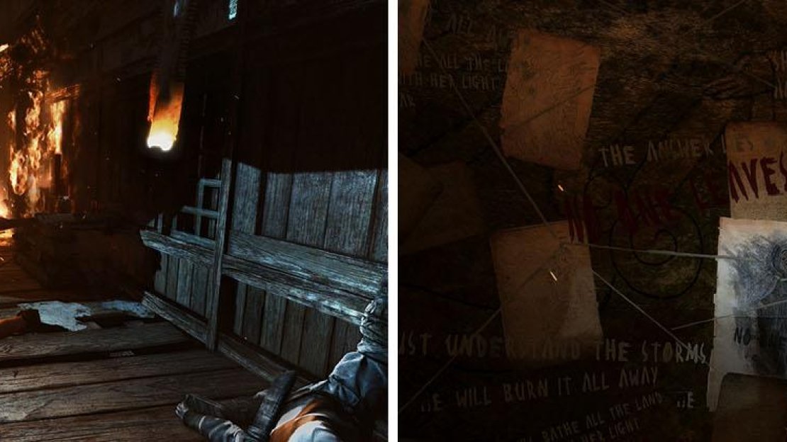 Make your way through the temple, avoiding collapsing beams until you find Sam.