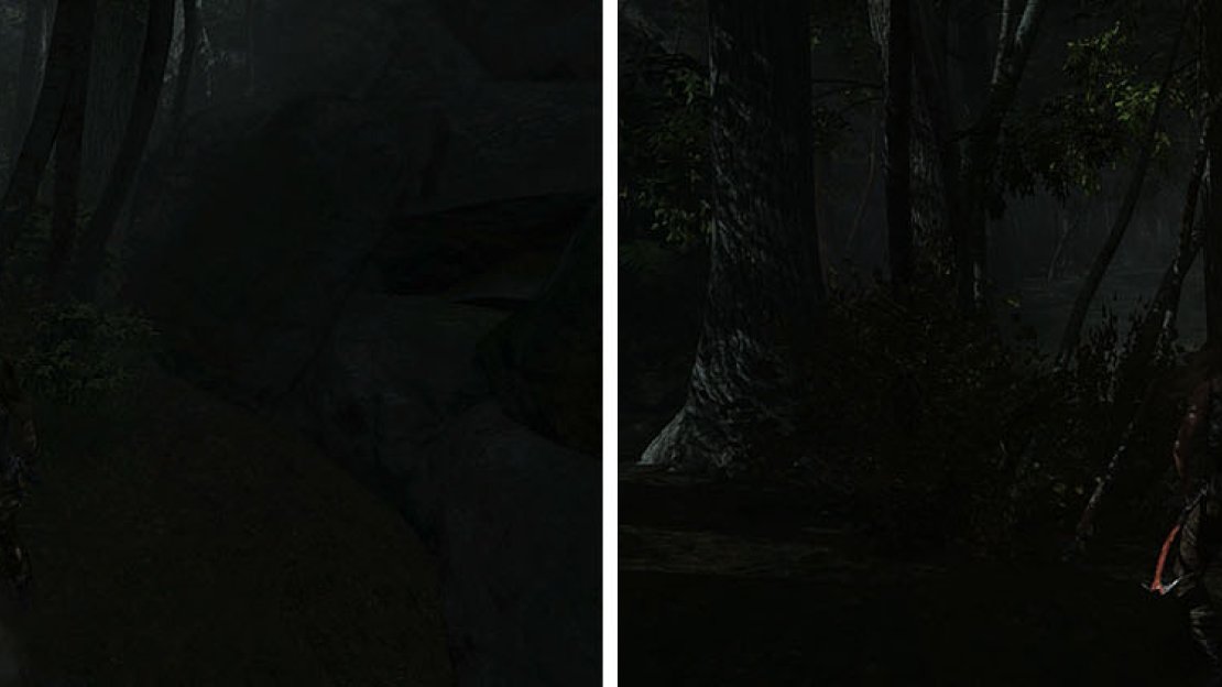 Keep an eye out for the hard to spot mushrooms, to progress the challenge (left). Near the first mushroom, use your Survival Instincts to spot the relic (right).