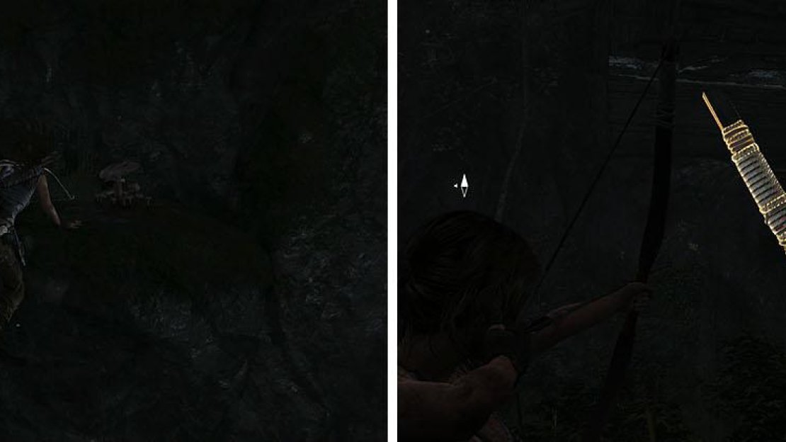 Hop to the ledge for a mushroom and then pull down the building support nearby.