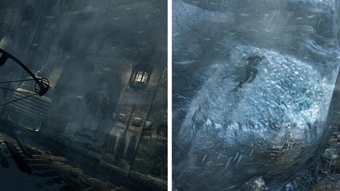 Make your way through the crumbling buildings, blasting wind, and icy walls to reach the top.