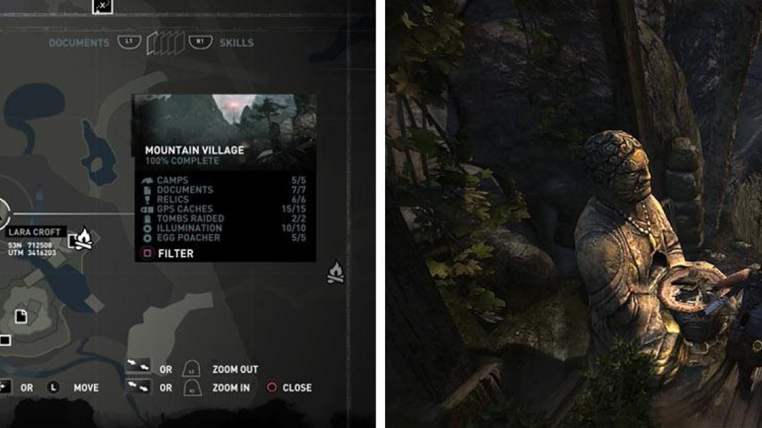 Statue 7 - Make a rope bridge to a hut with this from the Hall of Ascension.