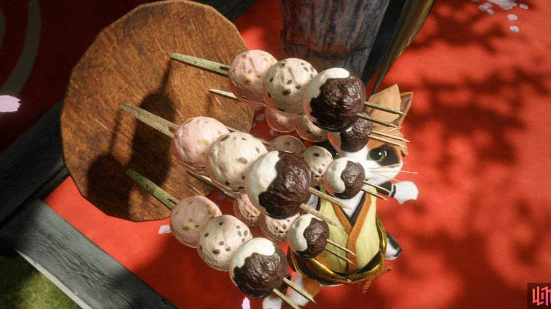 Wait for the Palico to whip up your delicious Dango.