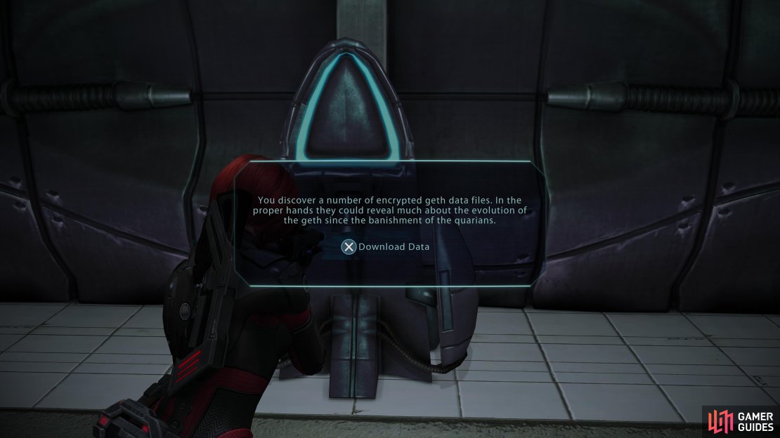 Search a &ldquo;Geth Terminal&rdquo; on Solcrum for the data Tali wants.