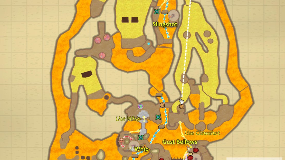 Map of the Eldin Volcano during the stealth section.