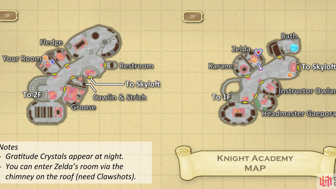 Map of the Knight Academy.