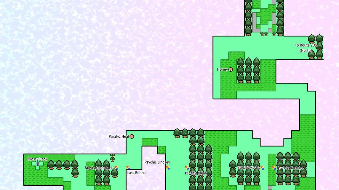 Map of Eterna Forest.