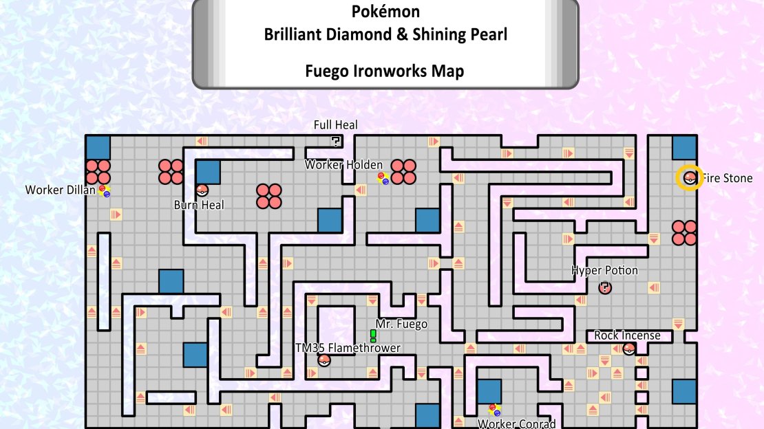 The Fire Stone is found on the north east side.