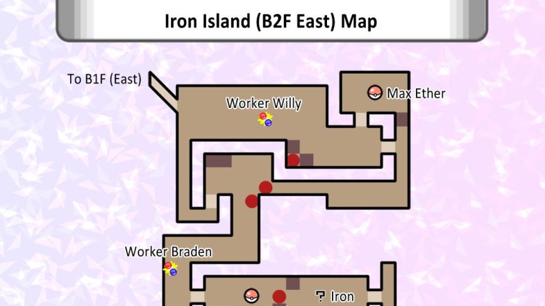 Map of Iron Island (B2F East).