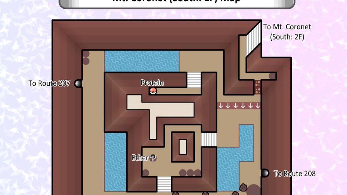 Map of Mt. Coronet (South: 1F)