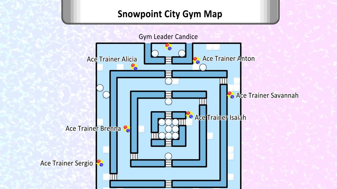 Snowpoint City Gym map.