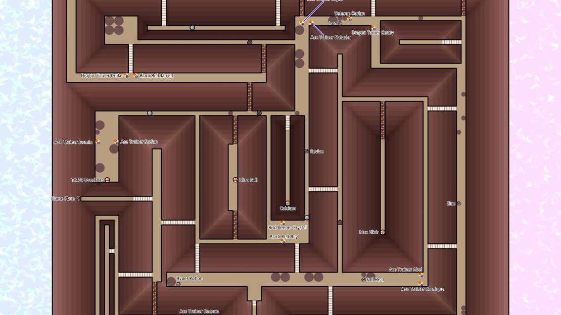 Map of the Main Area of Stark Mountain.