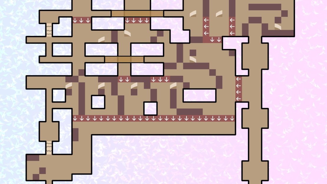 Map of Wayward Cave (B1F).