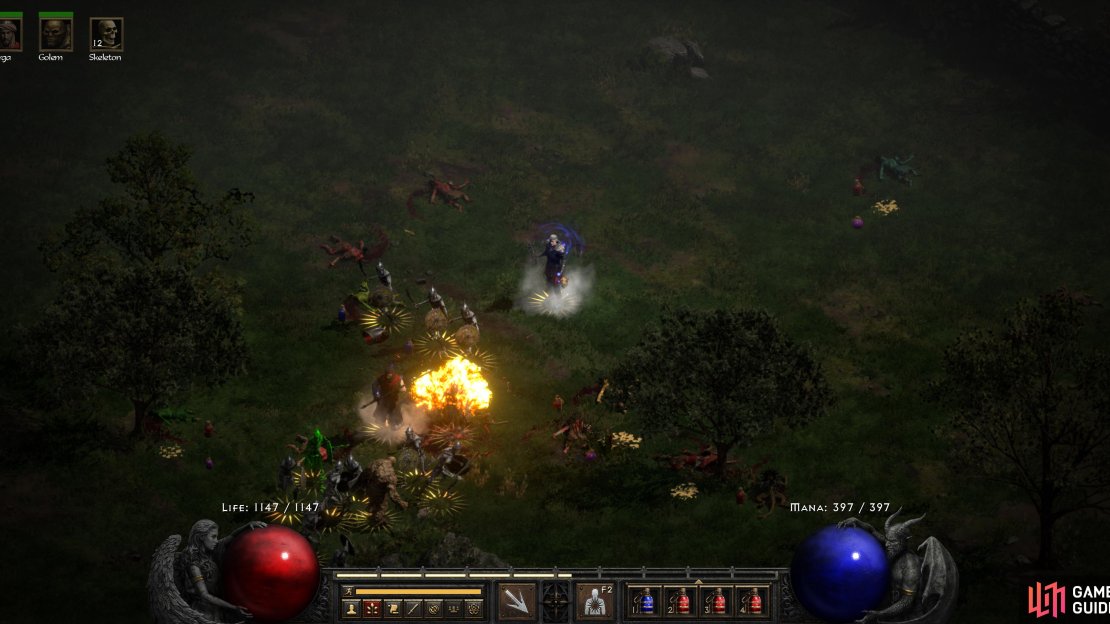 While your skeletons will be your primary form of offense and defense, once they’ve scored a kill, you’ll want to exploit it with Corpse Explosion.