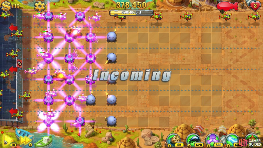 Spark Towers come into their own on Sudden Death maps. Make sure you use them!