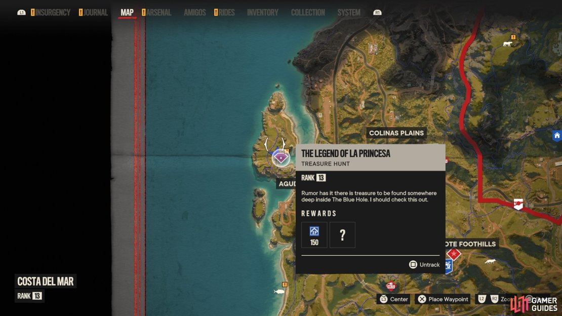 Heads to this location on the map to start this Treasure Hunt.