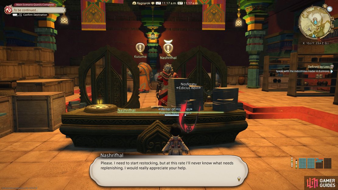 Speak with Nashrifhal to begin this quest.
