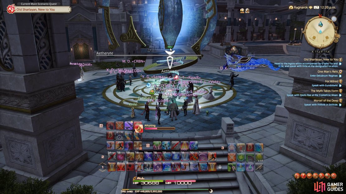 Attune to the Aetheryte so you can return here at leisure.