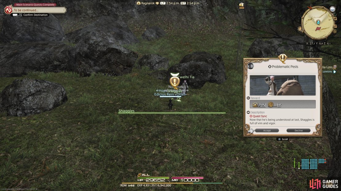 Speak with Shaggles to begin this quest.