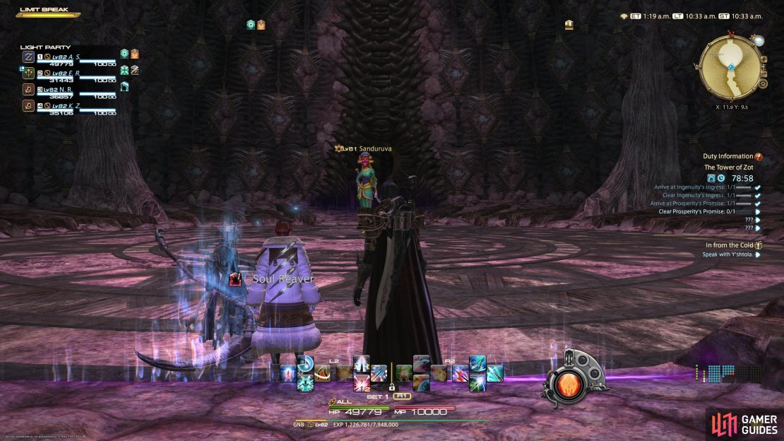 Sanduruva is the second boss in the Tower of Zot.