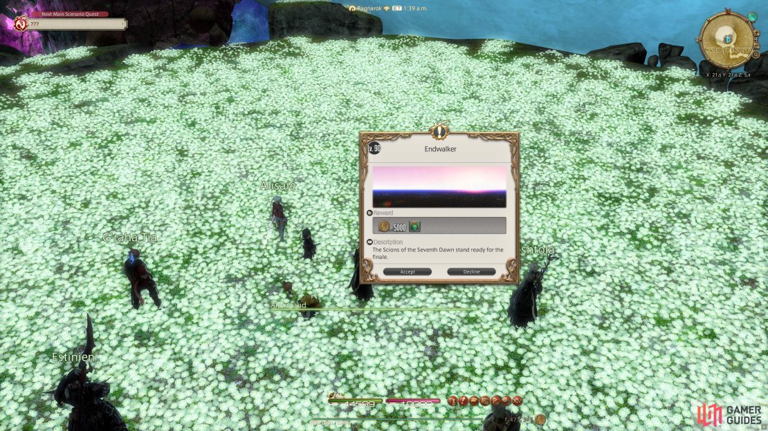 Quest NPC is Alphinaud.