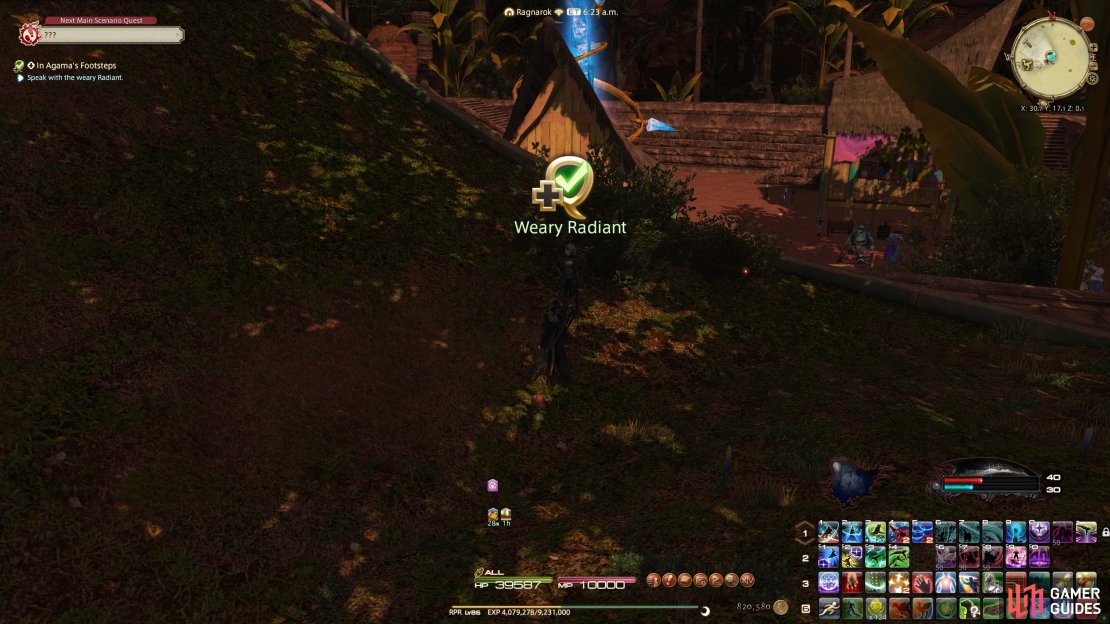 Turn in the quest at the Weary Radiant