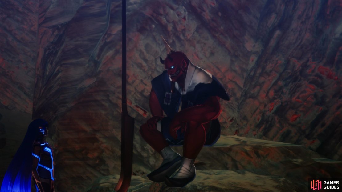 The Oni is down because no-one wants his help.