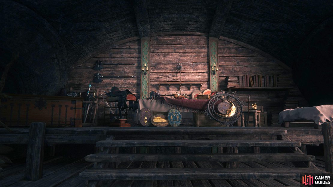 You can view your curiosities in Clive’s Chambers in the Hideaway.