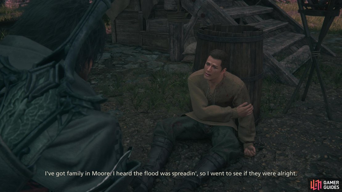 After tracking down the Dame, you&rsquo;ll need to talk to two survivors to learn where the attacks are occuring.