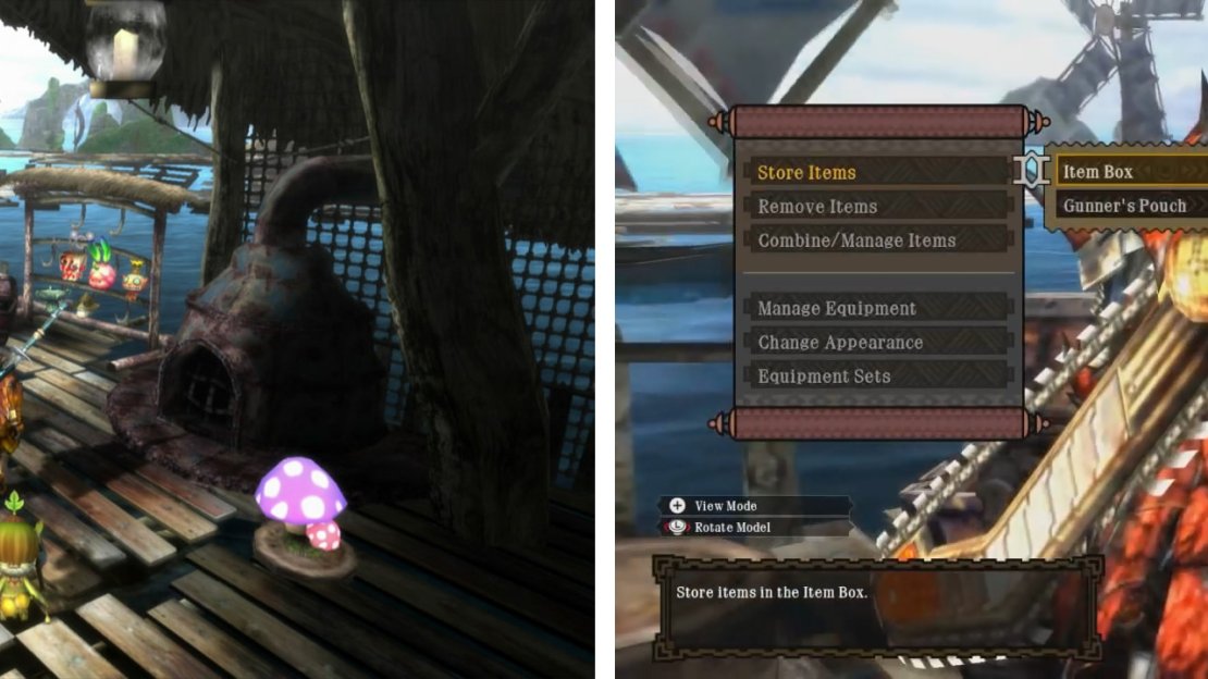 The chest also lets you create and save equipment sets – handy for tough monsters.