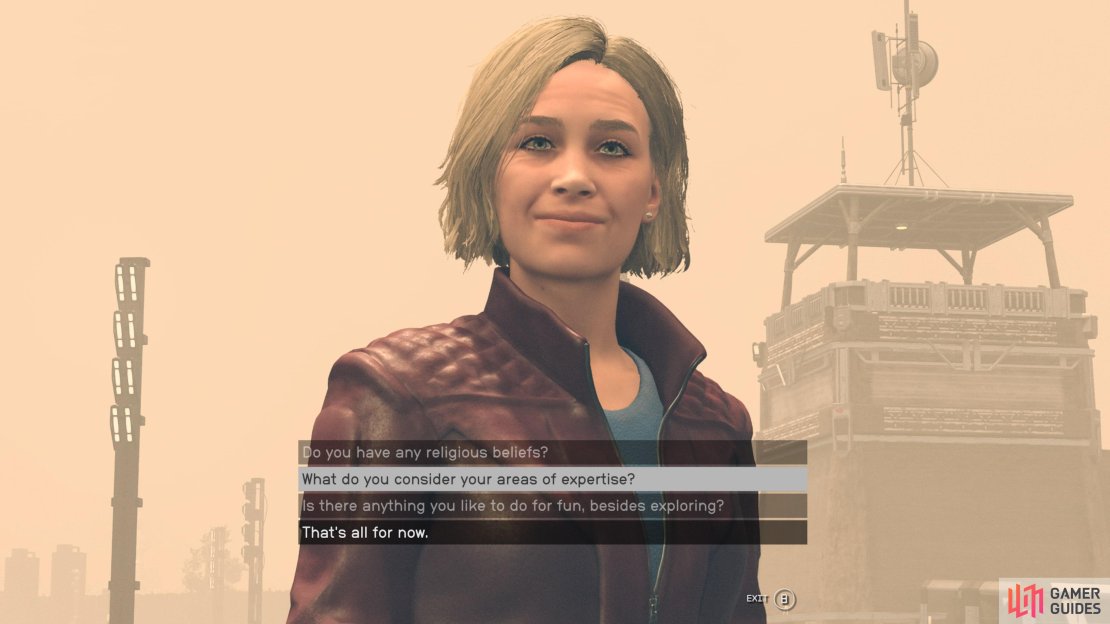 Sarah is one of four romanceable partners in Starfield.