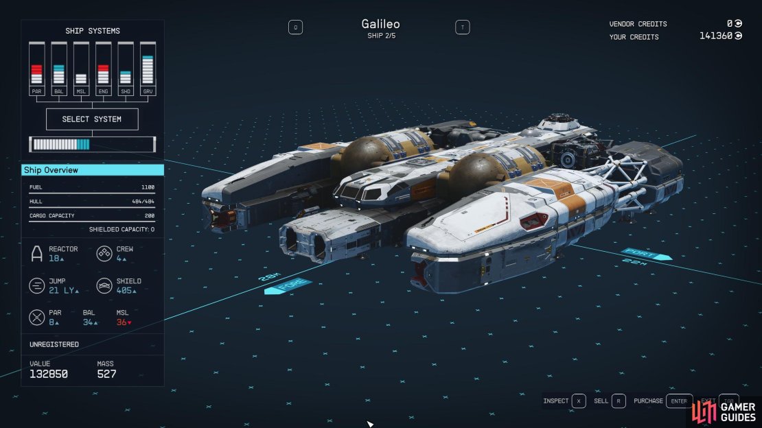 There are some ship name easter eggs in Starfield after other game vehicles and real-life inspirations