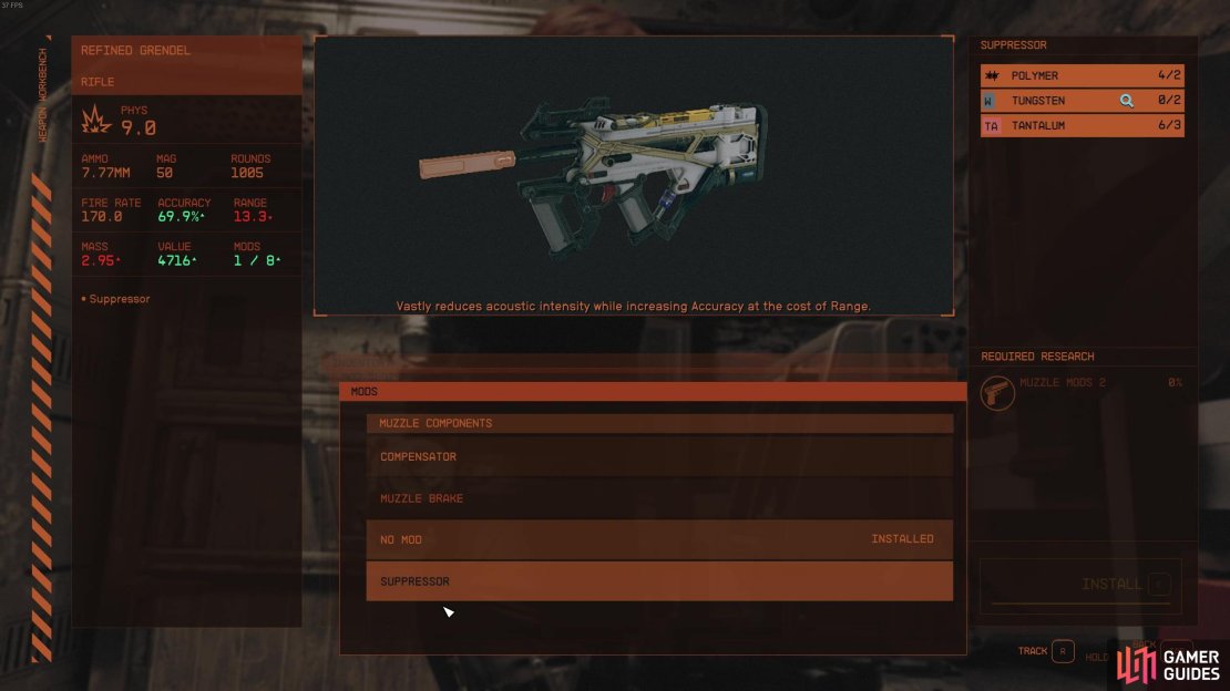 If you’re looking to be stealthy, the Suppressor mod is for you!