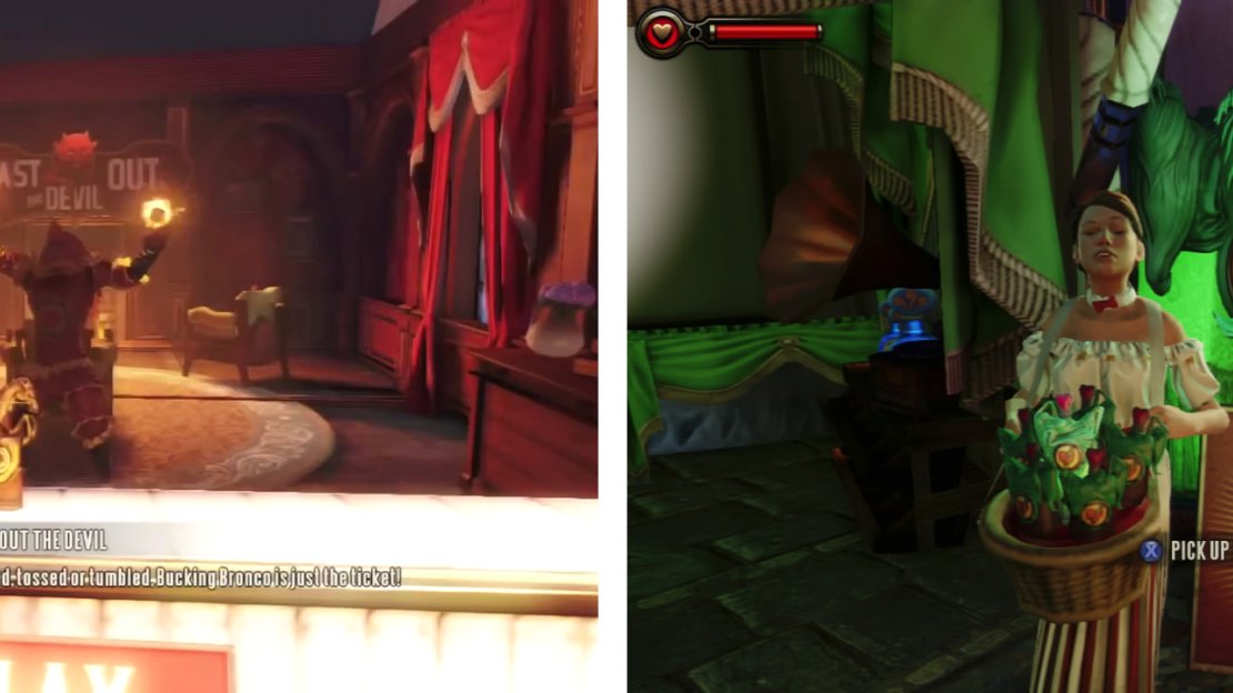 Cast the Devil Out, one of the fair games (left). Grab the Possession vigor (right) to proceed.