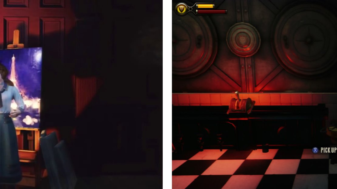 Here we’ll meet Elizabeth! Keep an eye out for the Voxophone by an observation window (right).