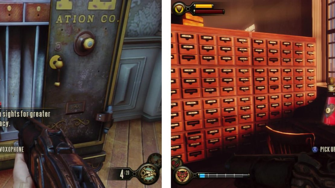 Unlock the door on the left of the main room to find an Infusion Upgrade (left) and Voxophone (right) inside.