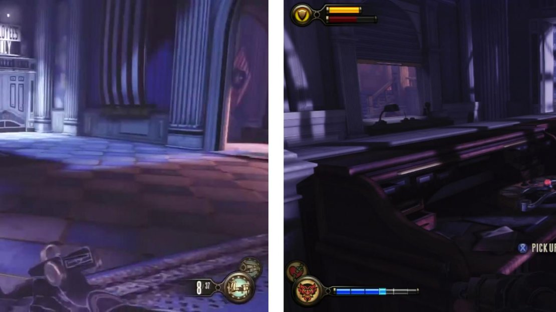 Pick the lock to the Employees Only door to find a piece of Gear and Voxophone (right) within.