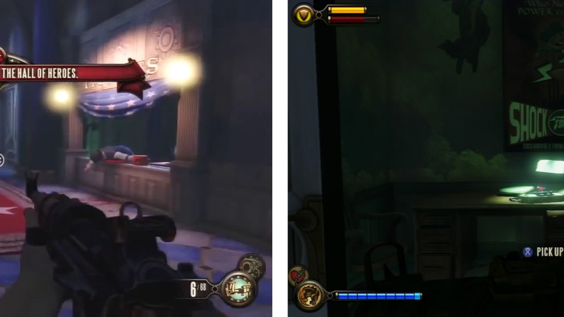 Enter the room in the left hand hallway (left) to find a Voxophone (right).