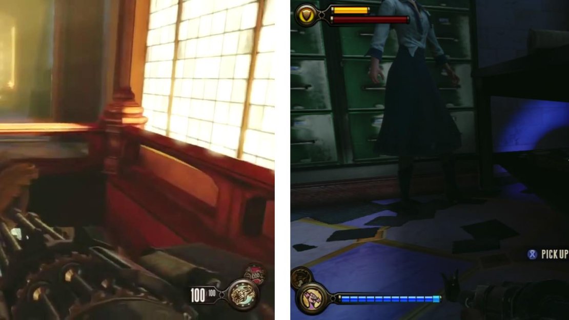 At the top of the stairs leading down, enter the open door nearby for the third Voxophone (right).