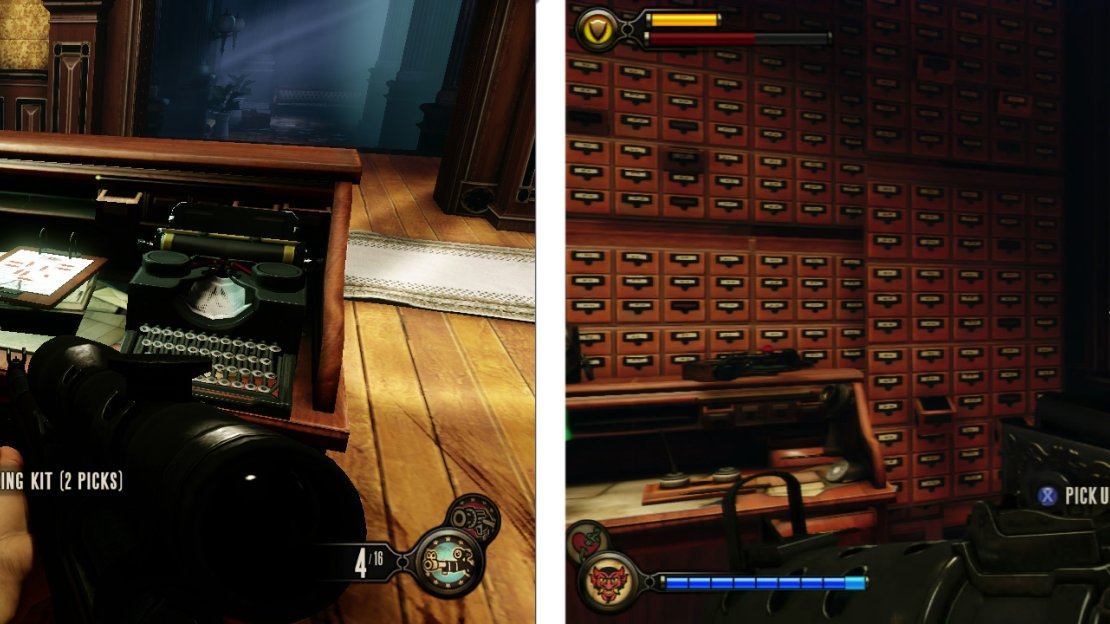 Find the Vox Code on the desk (left). Use the Codebook on it for an Infusion Upgrade and Voxophone (right).