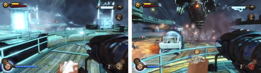 We need to defend the generator (left). Don&rsquo;t be afraid to summon Songbird (right) to do your dirty work!