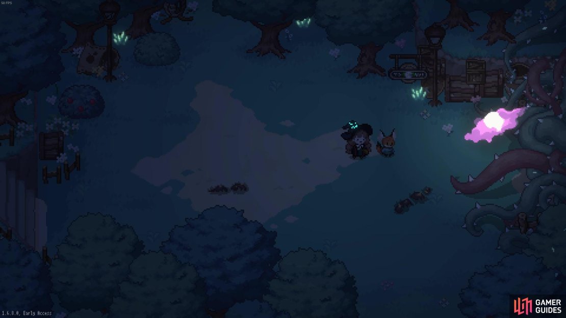 Use the Lunar’s Oil to dispel the vines.