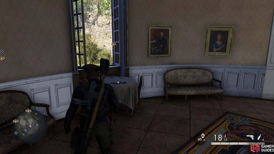 When you are inside the tea room look on the table at the edge of the room and you will locate it.