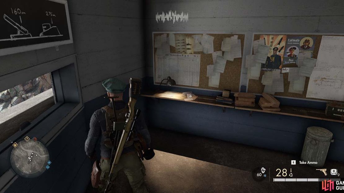 You’ll find the letter on a shelf inside the bunker.