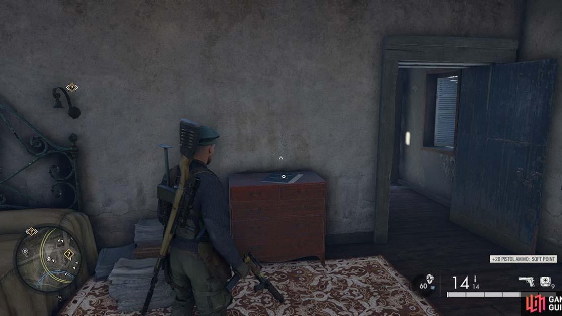 You’ll find the document on top of this set of drawers in the building.