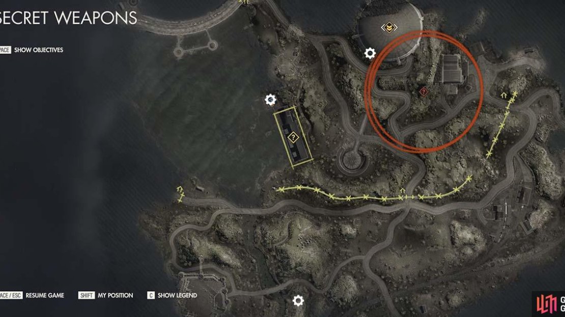 All the workbench locations in Mission 7 - Secret Weapons.