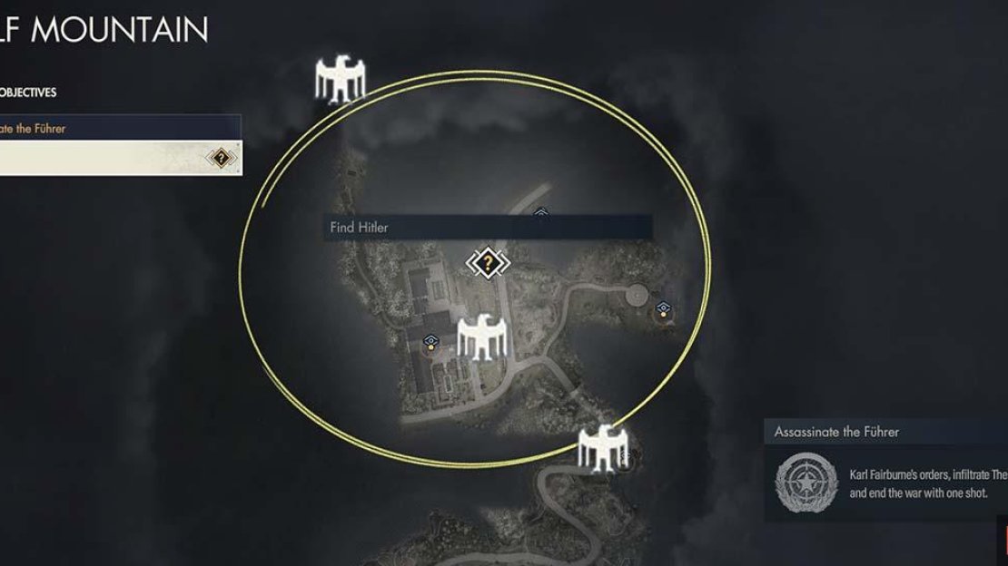 The location of all the Stone Eagles in the extra DLC mission - Wolf Mountain.