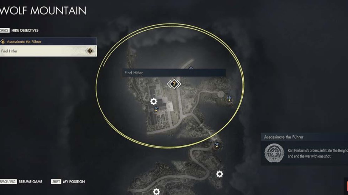 The location of all three workbenches in Sniper Elite 5’s Wolf Mountain mission.