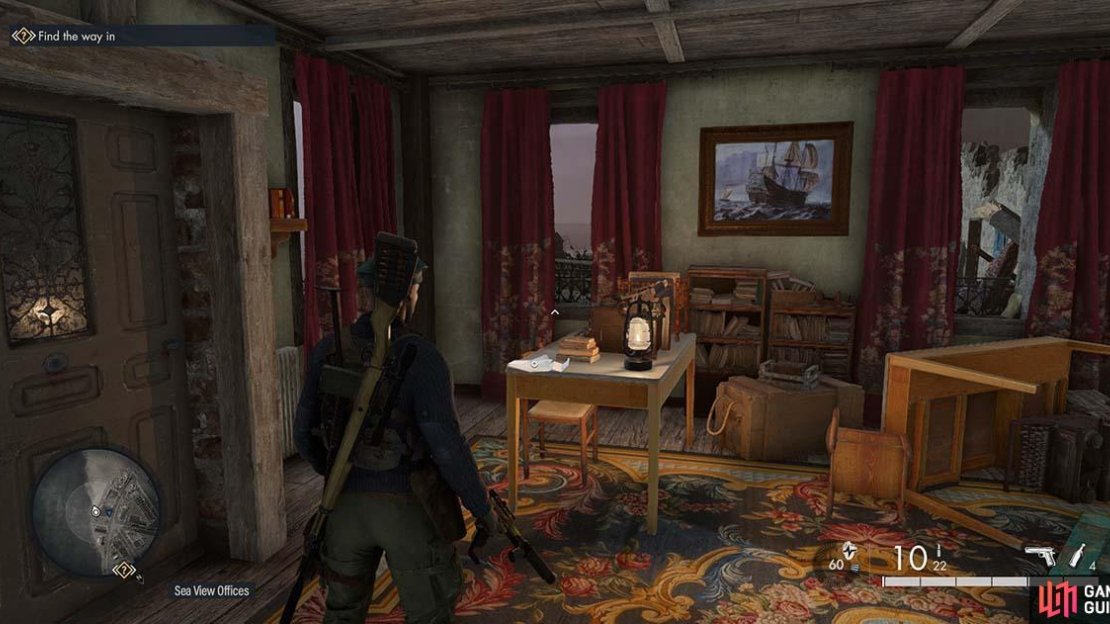 You’ll find the letter on this table within the house.