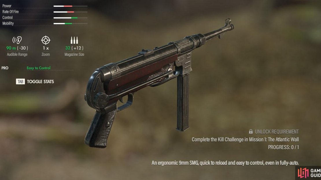 Quick and easy to use, the Machine Pist.40 can be found everywhere in Sniper Elite 5.